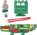 SNOWIE SOFT Toddler Busy Board Cartoon Crocodile Educational Toys for Develop Basic Skills, Montessori Toys for 1 2 3 4 5 Year Old Travel Car Airplane Learning Toy Diwali Gifts