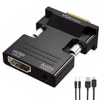 Verilux VGA to HDMI, Portable VGA to HDMI Converter/Adapter with Audio (Old PC to TV/Monitor with HDMI) for Computer, Desktop, Laptop, PC, PS3/4, Monitor, Projector, HDTV