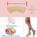 STHIRA Shoe Insole Reusable Heel Cushion Pads Soft Shoe Inserts Self-Adhesive Foot Care Protector Grips Liners Loose Shoes - for Women & Men- 6 Pairs