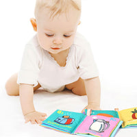 SNOWIE SOFT  6Pcs Baby Books Set, Safe Nontoxic Biteable Cloth Book,Early Learning Babies First Books, Soft Book with Sounds Multi