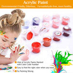 HASTHIP Paint by Numbers for Adult Kits, DIY Canvas Oil Painting Kit for Kid Beginners with Paintbrushes Acrylic Pigment Drawing Paintwork