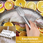 Supvox  2PCS Staineless Steel Living Fish Scale Shaver Fish Scale Scraper for Fast Cleaning Fish Skin