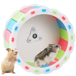 Qpets Hamster Wheel Silent Pet Roller Toy Non Slip Hamster Exercise Spinner Cute Small Animal Cage Attachment Accessory - Pink