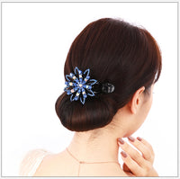 PALAY Hair Clips for Women Flower Hair Comb Pins Slide Hair Claw Clips for Girls Crystal Barrettes Bridal Charm Hair Accessories