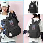 SANNIDHI  Kpop BTS Gradient Cute Rabbit Ear Waterproof Backpack, Maximum Capacity 55L, Used for Boys School Bag Computer Bag Gift
