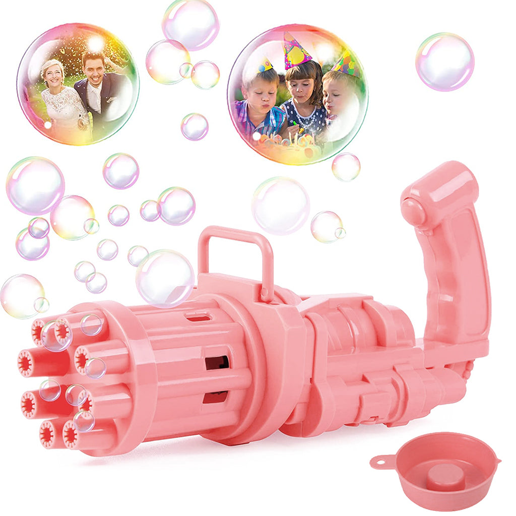 Eleboat® 8-Holes Electric Bubble Blaster Gun (Pink)