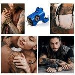 MAYCREATE  Rotary Tattoo Machine for Tattoo Artists Liner Shader Tattoo Motor Supply (Blue)