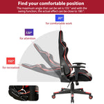 Eleboat® Ergonomic Racing Style Gameing Chair (Red)