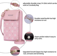 PALAY  Sling Bags for Women Latest Girls Crossbody Phone Bag Leather Coin Cell Phone Wallet Mini Mobile Purse Shoulder with Strap and Card Slots (Pink)
