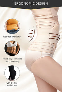 PALAY Postpartum Support Waist Trainer Women Corset Waist Relief Body Shaper Girdle Recovery Belly/Waist/Pelvis Belt Shapewear Slimming Girdle, Beige 55-70kg-XL (Recommend)