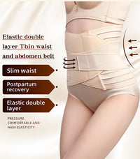 PALAY Postpartum Support Waist Trainer Women Corset Waist Relief Body Shaper Girdle Recovery Belly/Waist/Pelvis Belt Shapewear Slimming Girdle, Beige 55-70kg-XL (Recommend)