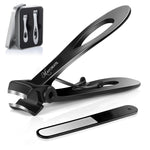 MAYCREATE  Nail Cutter for Men Toe Nail Cutter for Thick Nails Cutting Clipper Trimmer for Women Wide-Opening Sharp Jaws Stainless Steel Large Nail Clippers Set with Nail File