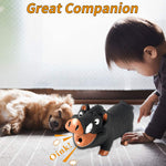 Qpets  Squeaky Dog Toy Interactive Play, Pig Latex Dog Chew Toy Grunting Durable Rubber Soft Pet Toys Funny Voice Decompression Fetch Training for Small Medium Dog