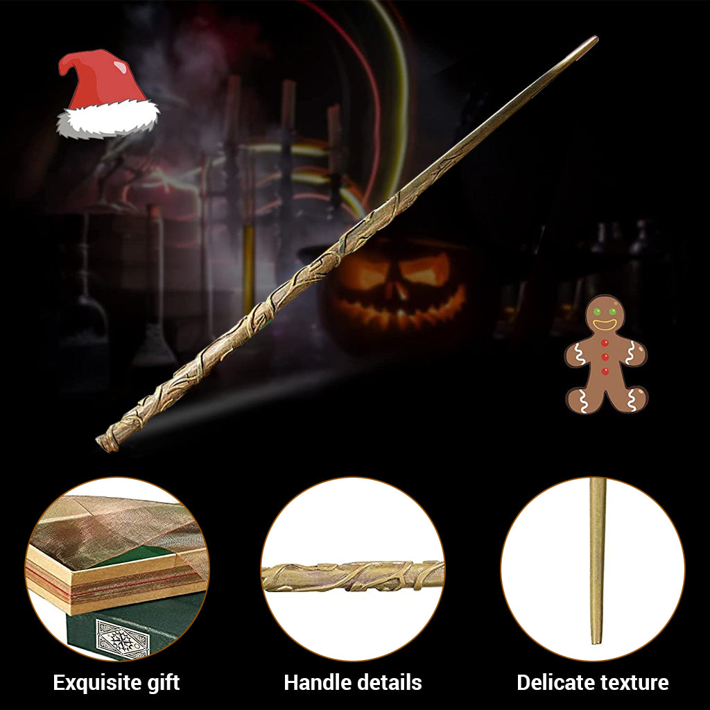 PATPAT Harry Potter Wands with Ollivanders Wand Box,Premium Polyresin & Metal,Party Costume Accessory for Halloween Cosplay Masquerade Christmas Gifts - Hermione (Multicolor)