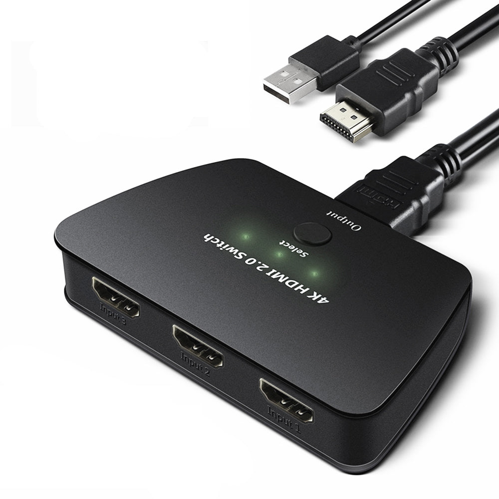 Eleboat® 4K@60Hz HDMI Switcher - 1 in 3