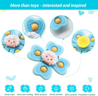 PATPAT Sensory Learning Toys for Toddlers 1-3, Baby 6-12-18 Months Suction Cup Toy,Baby Bathtub Bath Toys, Birthday Gifts for Boys and Girls Baby Distraction Toys Gift Toy (Lucky Edition)