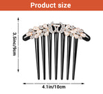 PALAY Pearl Hair Clips Side Comb for Women Girls, Hair Clamp Non-slip Comb Rhinestone Hairpins Pearls Retro French Barrette Birthday Party Gift (Pearl-1)