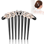 PALAY Pearl Hair Clips Side Comb for Women Girls, Hair Clamp Non-slip Comb Rhinestone Hairpins Pearls Retro French Barrette Birthday Party Gift (Pearl-1)