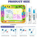 PATPAT  Water Doodle Mat Color Doodle Drawing Mat Aqua Mat with 2 Magic Pens Educational Toy Birthday Gifts for Children for Children Age 2 Years 1 Drawing Mat, 2 Magic Pens for Toddler