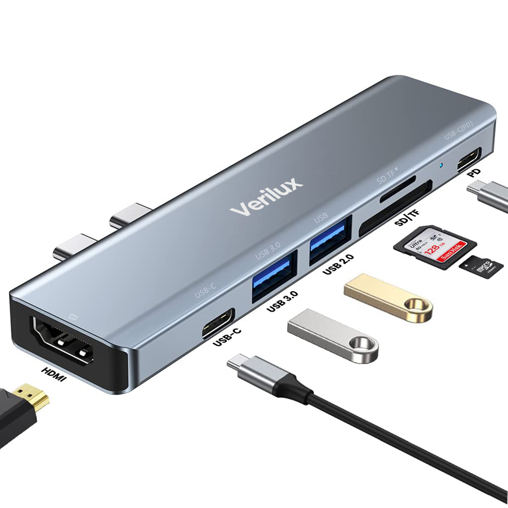 Eleboat® 7 in 2 USB C Hub for MacBook