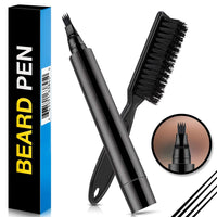 MAYCREATE  Beard Pencil Filler for Men with Bristle Beard Brush Natural Enhancer to Fill, Barber Pencil Mustache Kit for Men Beard, Moustache, Eyebrows