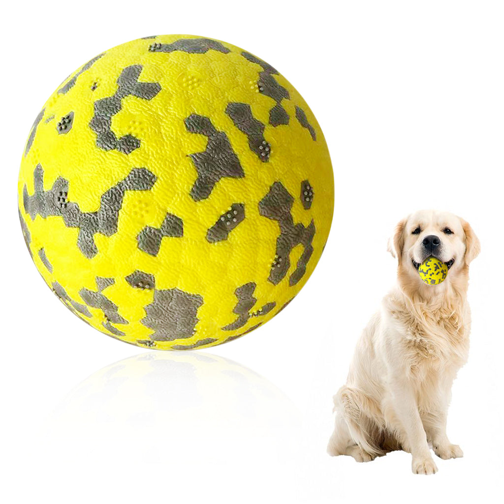 Qpets 3 inch Durable Bouncy Dog Ball for Small Medium Big Dog, High Elasticity TPU Toys for Dogs, Lightweight+ High Bounce Interactive Dog Toys, Molar Chew Ball for Power Chewer