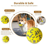 Qpets 3 inch Durable Bouncy Dog Ball for Small Medium Big Dog, High Elasticity TPU Toys for Dogs, Lightweight+ High Bounce Interactive Dog Toys, Molar Chew Ball for Power Chewer