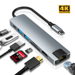 Verilux  7 in 1 USB C Hub,Type C to 4K HDMI Output,PD Charging Port,RJ45 Ethernet, SD/TF Card, USB 3.0,USB 2.0 USB C Hub for MacBook Pro, MacBook Air M1, Switch,and More Type-C Enabled Device