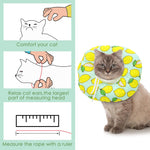 Qpets  Cat Cone Collar Comfy & Soft Stuffed PP Cotton Adjustable Size Machine Washable, After Surgery for Anti-Licking Dog E Collar,Surgery Recovery Collar for Pet (M:16-29cm)