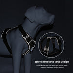 Qpets  No Pull Dog Harness with Safety Reflective Strip Quick Release Buckle Adjustable Size Easy Control Handle for Medium Large Dogs(XL, Recommended Weight: 22.5kg-45kg)