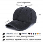 PALAY Womens Baseball Cap Vintage Style Cap for Women Adjustable Plain Cap Friendly to Women with Ponytail High Bun Ponytail Baseball Cap Hat (Black)