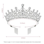 PALAY  Unisex Crystal Tiara Crown with Rhinestones Comb