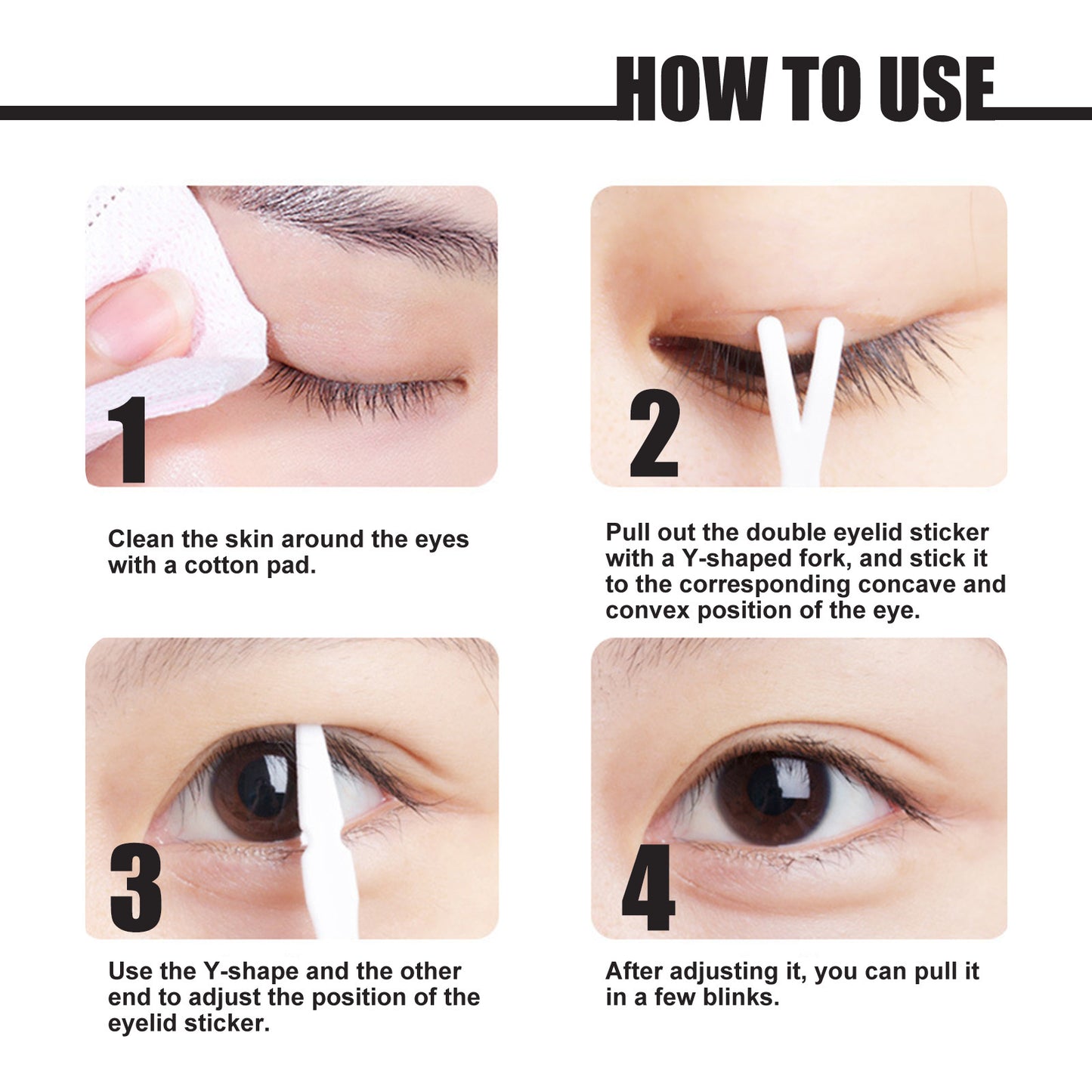 MAYCREATE Double Eyelid Tape Invisible Fold Eyelid Paste Stripe Self-adhesive Natural Eye Tape Waterproof and Lightweight Double Eyelid Lifter Strips with Eyelid Support, Tweezer, Sticky Glue
