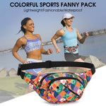 GUSTAVE Fanny Pack Waist Women Bum Bag Waterproof Sling Pocket Men Sport Running Hiking Walking Travel Super Lightweight(Colorful