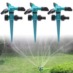 HASTHIP 3pcs Garden Sprinkler, 360¡ã Rotating Irrigation Sprinkler,Three-Outlet Lawn Sprinkler Adjustable Jetting Angle, 3000 Sq.Ft Coverage,Gardening Watering Systems