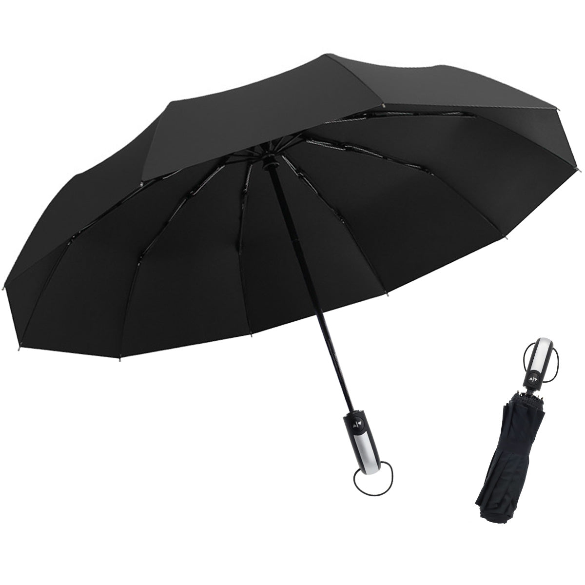 PALAY Umbrella for Men, Windproof Travel Umbrella Automatic Folding Umbrella, 3 Fold with Auto Open and Close Umbrella for Man, Women, Kids, Girls, Boys (Black)