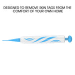 MAYCREATE Skin Tag Removal Tool 2 in 1 Skin Tag Remover - Auto Skin Tag Remover Pen with 40 Micro and Regular Skin Tag Bands, Safe and Painless Remove 2mm-8mm Skin Tags For Men