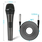 ZORBES  Dynamic Karaoke Cardioid Microphone with 10ft Cable, Smart Noise Reduction, Metal Handheld Mic Compatible with Karaoke Machine/Speaker/Amp/Mixer for Karaoke Singing/Speech/Stage/Performance/Podium