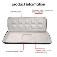 Verilux Hard EVA Storage Case for MX Keys Advanced Waterproof Keyboard Hard Storage Bag Keyboard Sorage Case Travel Case