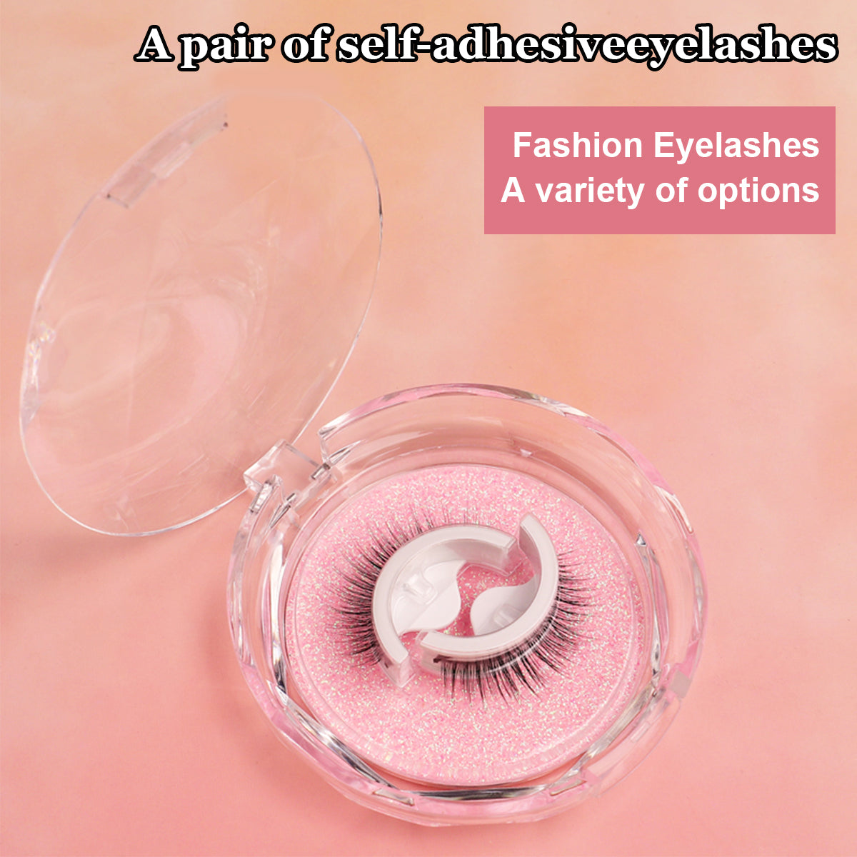 MAYCREATE  1 Pair 3D False Eyelashes Natural Look Reusable Self-Adhesive Eyelashes Waterproof 10mm For Women Eye Makeup Lash