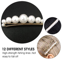 ZIBUYU 12Pcs Pearl Hair Clips - Fashion Pearls Hair Barrettes Sweet Artificial Macaron Acrylic Resin Barrettes Hairpins for Women,Ladies and Girls