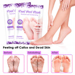 HANNEA Foot Peel Mask for Dead Skin Removal for Women, Lavender Essence Foot Mask, Soften Rough Skin Calluses Dead Skin Callus Remover (2 Pairs)