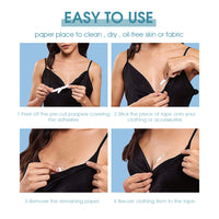 Supvox  35Pcs Double Sided Bra Stickers Tape One-off Body Clothing Bra Strip 10mm