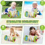 PATPAT Baby Crawling Learning Toy,Tummy Toys for Baby ,Inflatable Crawling Roller Toy,Tummy Time Activity,Parent-Baby Interactive Toy,Early Sensory Development Roller Toy for Baby Multicolor