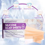 MAYCREATE Scars Removal Sheets Silicone Gel Scars Recovery Sticker Strip Waterproof Improve Scar Constitution Tissue Restore Regeneration 15 * 4cm 4 Sheets