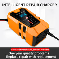 STHIRA Car Battery Charger, Smart Car Battery Charger 12V 6A Automatic, LCD 12V Pulse Repair Car Battery Charger, Battery Maintainer, Multi Protection Mechanism,Temperature Monitoring