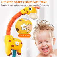 PATPAT Baby Bath Tub Toy Electric Shower Head Toy Cartoon Giraffe Bath Shower Toy Baby Bath Toys Cute Sprinkler Bathtub Toy for Boys Girls Kids Gifts