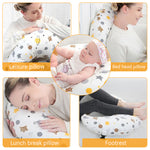 SNOWIE SOFT Baby Feeding Pillow for Mom Breastfeeding, Nursing Pillow with Infant Support Cushion, Multi Nursing Pad with Removable Neck Belt for Mom Baby Gifts