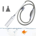 Qpets 2.6M Manual Fish Tank Cleaner/Fish Tank Siphon and Gravel Cleaner A Hand Syphon Pump to Drain Aquarium Cleaning Tool Gravel Cleaner Aquariums Siphon Pipe for Aquarium