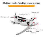 Proberos  4 in 1 Pocket Pliers and Wrench Screwdriver, Multitool with Safety Lock and Clip for Household Patio Outdoor Daily Use
